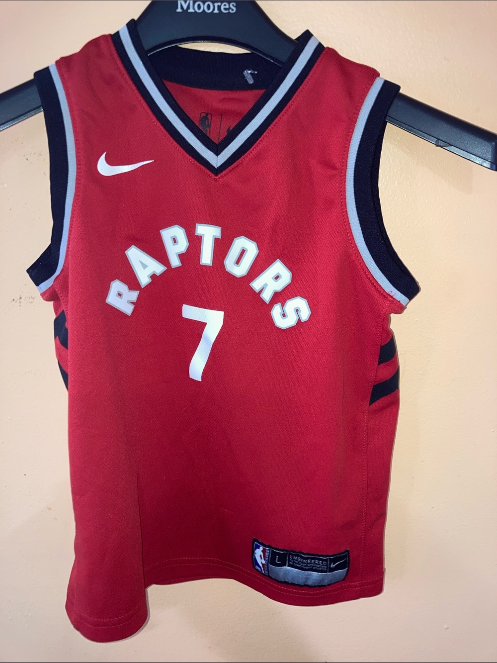 Nike Kyle Lowry Red Toronto Raptors Kids Basketball Jersey #7